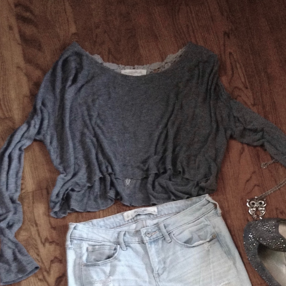 Abercrombie & Fitch crop top with crochet back.